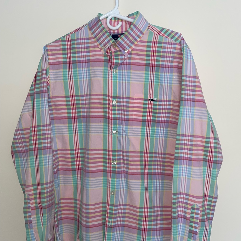 Vineyard Vines Pastel Plaid Button Down Shirt